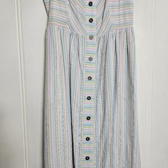 Modcloth Midi Dress Womens Size S Pastel Stripes Quite Clearly Charismatic - Picture 4 of 16